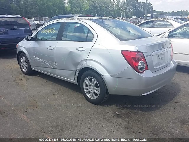 1G1JA5SH5C4151133 - 2012 CHEVROLET SONIC LS 银色 照片 3