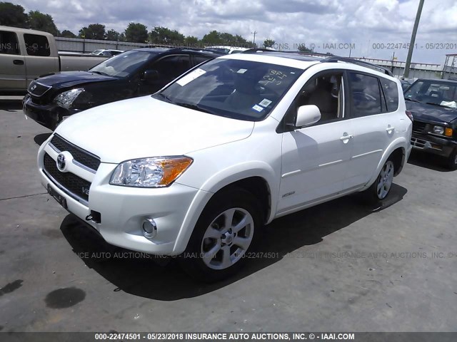 2T3YK4DV0CW015205 - 2012 TOYOTA RAV4 LIMITED أبيض صورة 2