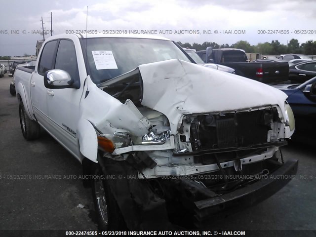 5TBET34116S521759 - 2006 TOYOTA TUNDRA DOUBLE CAB SR5 WHITE photo 1