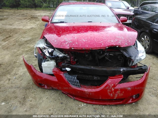 4T1CA38P95U045463 - 2005 TOYOTA CAMRY SOLARA SE/SLE RED photo 6