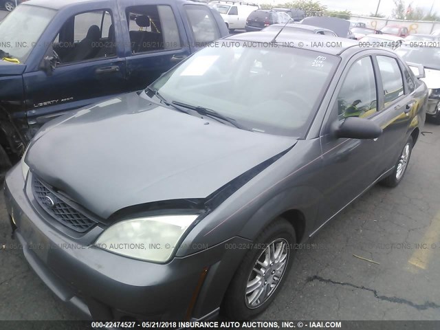 1FAFP34N87W134684 - 2007 FORD FOCUS ZX4/S/SE/SES GRAY photo 2