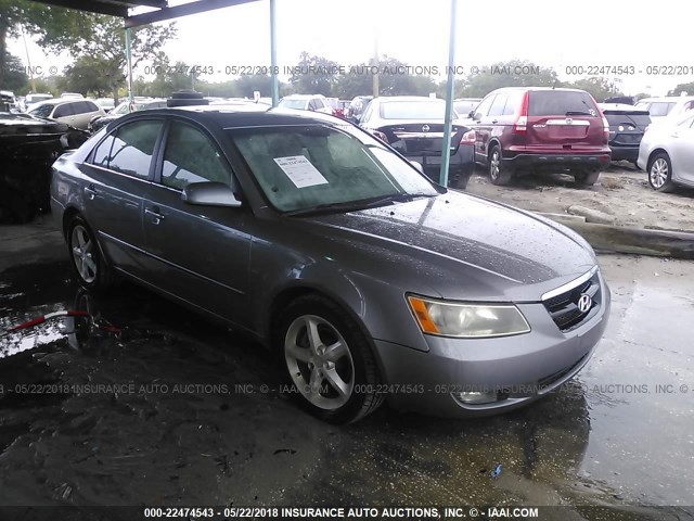 5NPEU46FX6H027540 - 2006 HYUNDAI SONATA GLS/LX GRAY photo 1