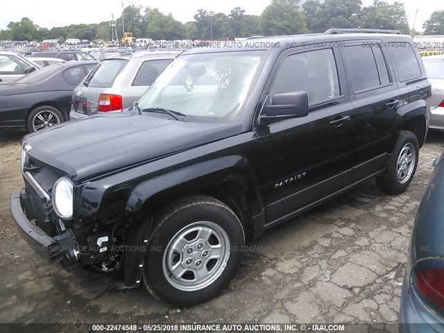 1C4NJPBA5GD753981 - 2016 JEEP PATRIOT SPORT BLACK photo 2