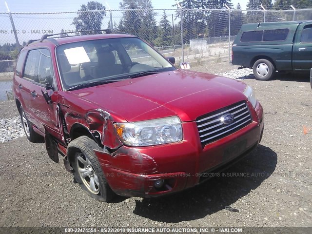 JF1SG63686H708231 - 2006 SUBARU FORESTER 2.5X RED photo 1