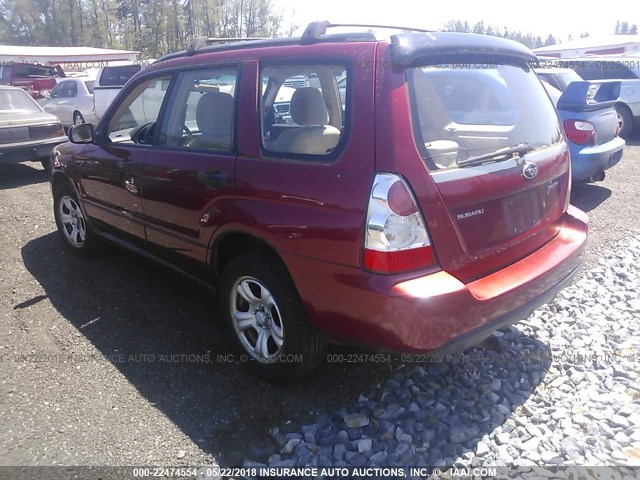 JF1SG63686H708231 - 2006 SUBARU FORESTER 2.5X RED photo 3