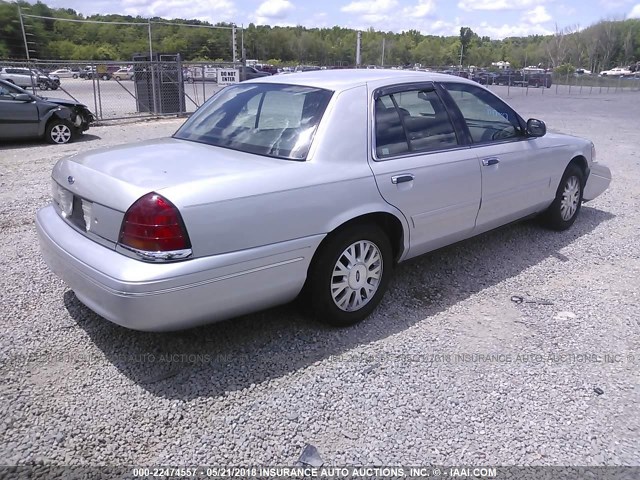 2FAFP74W03X166446 - 2003 FORD CROWN VICTORIA LX SILVER photo 4