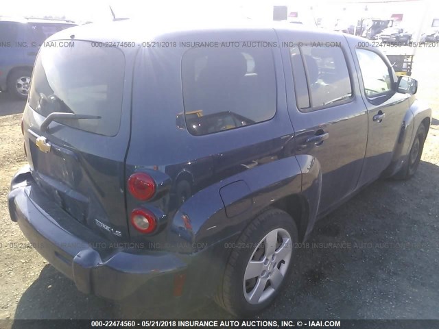 3GNCA13B39S588177 - 2009 CHEVROLET HHR LS Dark Blue photo 4