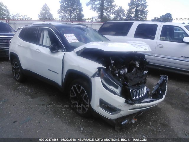 3C4NJDCB0JT131084 - 2018 JEEP COMPASS LIMITED WHITE photo 1