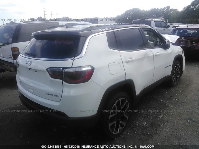 3C4NJDCB0JT131084 - 2018 JEEP COMPASS LIMITED WHITE photo 4