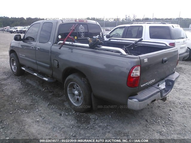 5TBRT34165S458013 - 2005 TOYOTA TUNDRA ACCESS CAB SR5 GRAY photo 3