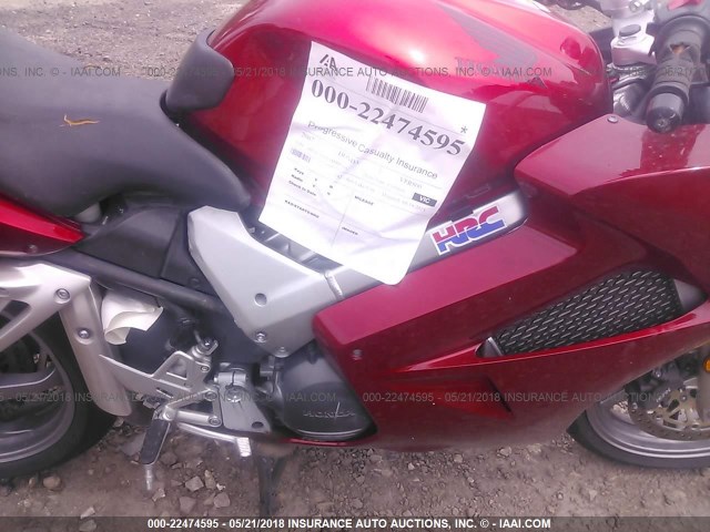 JH2RC46157M900165 - 2007 HONDA VFR800 MAROON photo 8