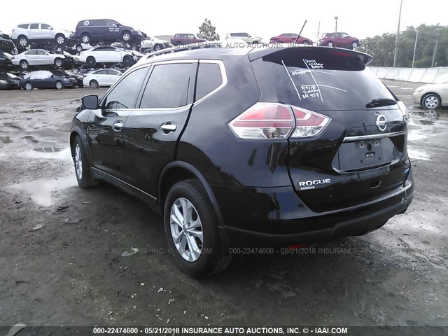 5N1AT2ML4EC809630 - 2014 NISSAN ROGUE S/SL/SV BLACK photo 3