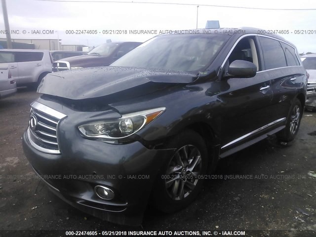 5N1AL0MN3DC318339 - 2013 INFINITI JX35 GRAY photo 2