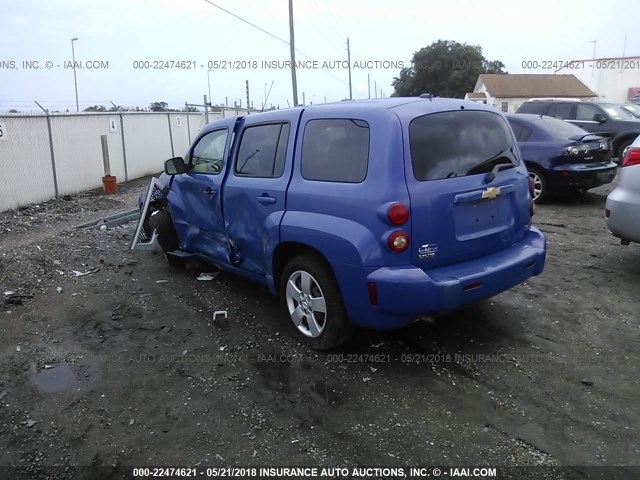 3GNDA33D98S650777 - 2008 CHEVROLET HHR LS BLUE photo 3