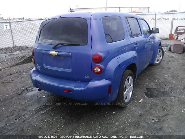 3GNDA33D98S650777 - 2008 CHEVROLET HHR LS BLUE photo 4