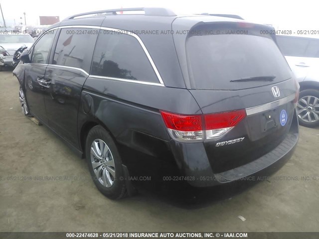 5FNRL5H65EB066119 - 2014 HONDA ODYSSEY EXL BLACK photo 3