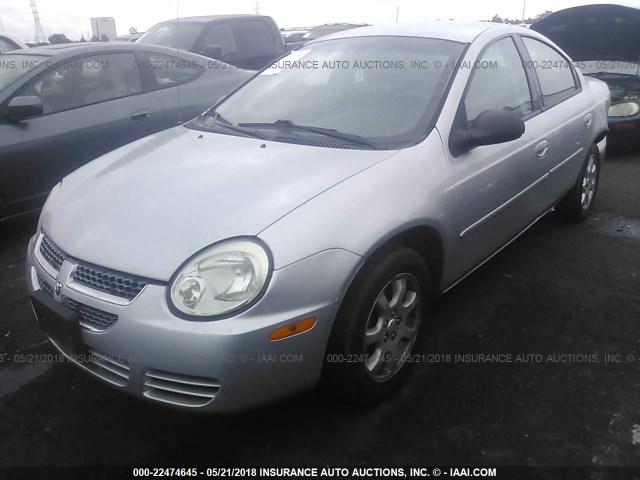 1B3ES56C55D162867 - 2005 DODGE NEON SXT SILVER photo 2