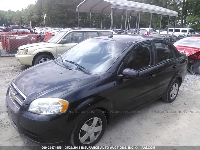 KL1TD5DE4AB067296 - 2010 CHEVROLET AVEO LS/LT BLACK photo 2