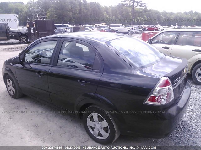 KL1TD5DE4AB067296 - 2010 CHEVROLET AVEO LS/LT 黑色 照片 3