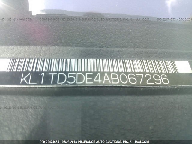 KL1TD5DE4AB067296 - 2010 CHEVROLET AVEO LS/LT 黑色 照片 9