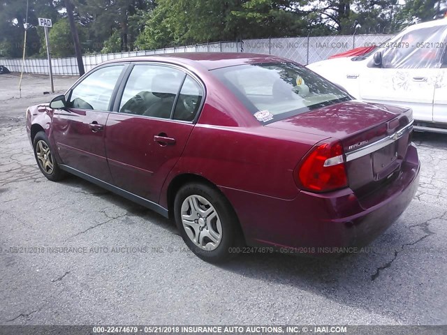 1G1ZS51F66F277574 - 2006 CHEVROLET MALIBU LS წითელი ფოტო 3