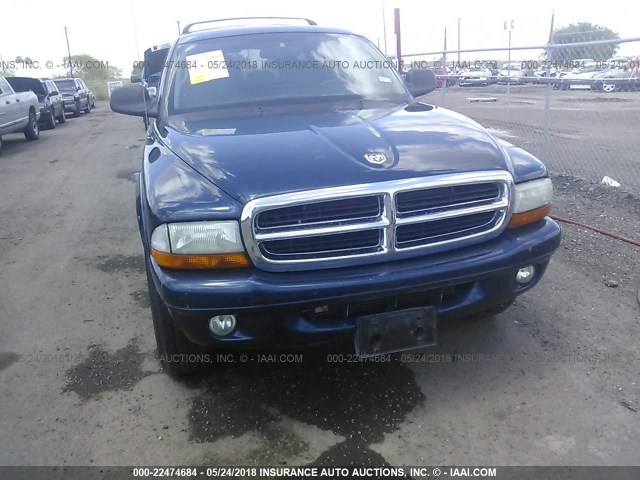 1B4HS58N72F141543 - 2002 DODGE DURANGO SLT PLUS BLUE photo 6