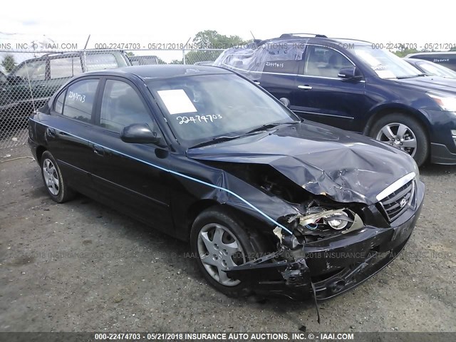 KMHDN46D94U751497 - 2004 HYUNDAI ELANTRA GLS/GT BLACK photo 1