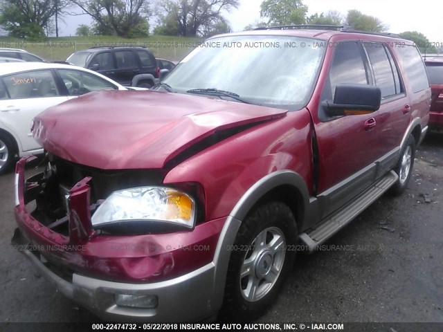 1FMFU18L53LC59908 - 2003 FORD EXPEDITION EDDIE BAUER RED photo 2
