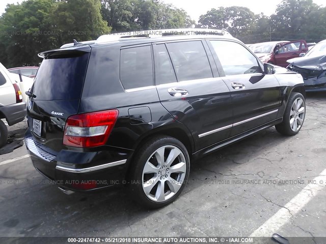 WDCGG8HB0BF530543 - 2011 MERCEDES-BENZ GLK 350 4MATIC BLACK photo 4