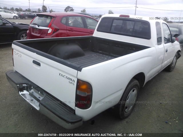 4TAVL52N0XZ501510 - 1999 TOYOTA TACOMA XTRACAB WHITE photo 4