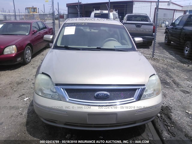 1FAHP24117G136979 - 2007 FORD FIVE HUNDRED SEL TAN photo 6