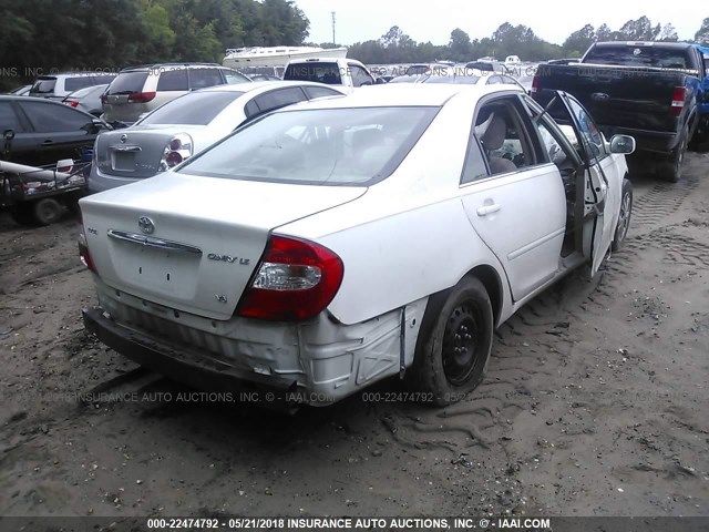 4T1BF32K54U081482 - 2004 TOYOTA CAMRY LE/XLE/SE WHITE photo 4