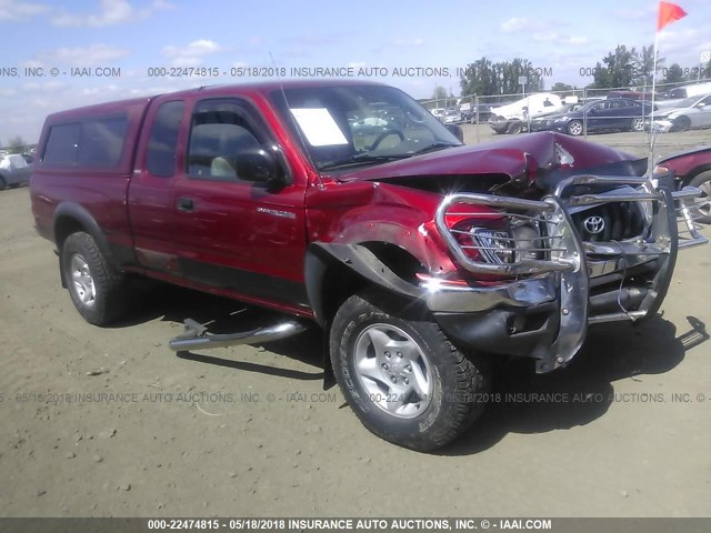5TESM92N34Z365644 - 2004 TOYOTA TACOMA XTRACAB PRERUNNER წითელი ფოტო 1