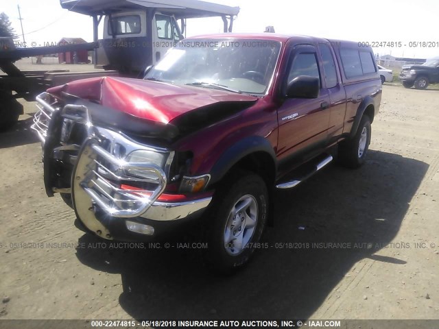 5TESM92N34Z365644 - 2004 TOYOTA TACOMA XTRACAB PRERUNNER RED photo 2
