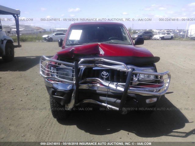 5TESM92N34Z365644 - 2004 TOYOTA TACOMA XTRACAB PRERUNNER RED photo 6