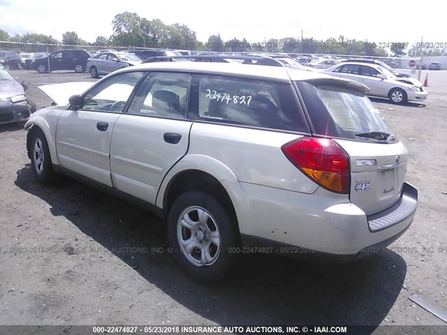 4S4BP61C477314439 - 2007 SUBARU LEGACY OUTBACK 2.5I SILVER photo 3