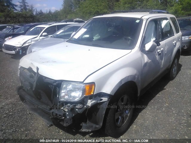 1FMCU9EG6CKA10712 - 2012 FORD ESCAPE LIMITED WHITE photo 2