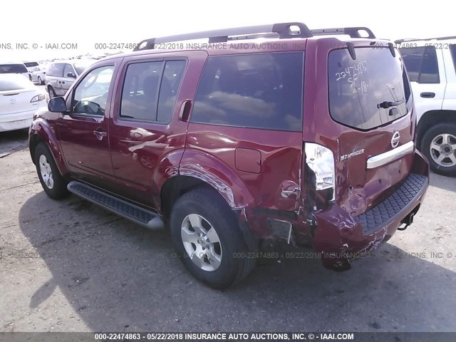 5N1AR18U48C631394 - 2008 NISSAN PATHFINDER S/LE/SE RED photo 3