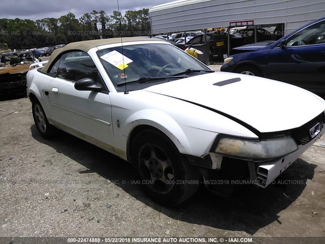 1FAFP44472F221773 - 2002 FORD MUSTANG WHITE photo 1