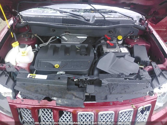 1C4NJDEB9ED621323 - 2014 JEEP COMPASS LATITUDE 红色 照片 10