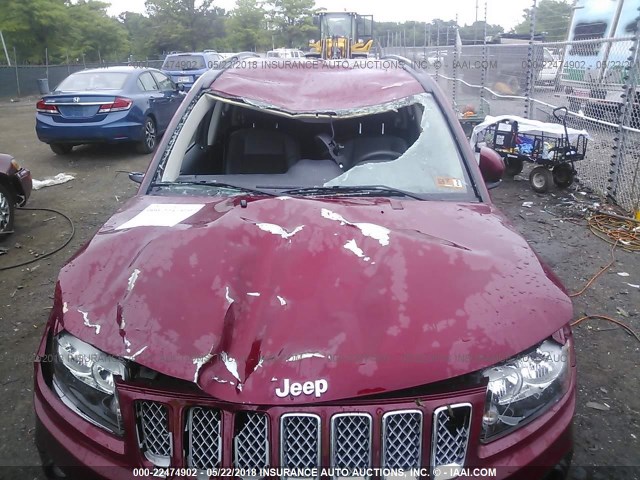 1C4NJDEB9ED621323 - 2014 JEEP COMPASS LATITUDE 红色 照片 6