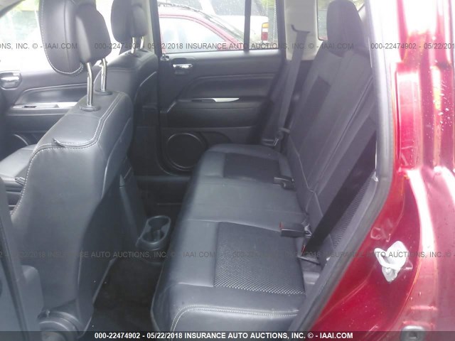 1C4NJDEB9ED621323 - 2014 JEEP COMPASS LATITUDE 红色 照片 8