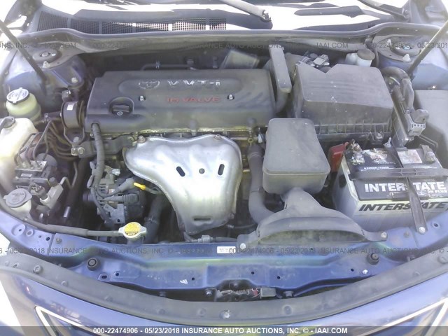 4T1BE46K78U206426 - 2008 TOYOTA CAMRY CE/LE/XLE/SE BLUE photo 10