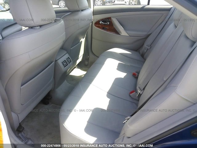 4T1BE46K78U206426 - 2008 TOYOTA CAMRY CE/LE/XLE/SE BLUE photo 8