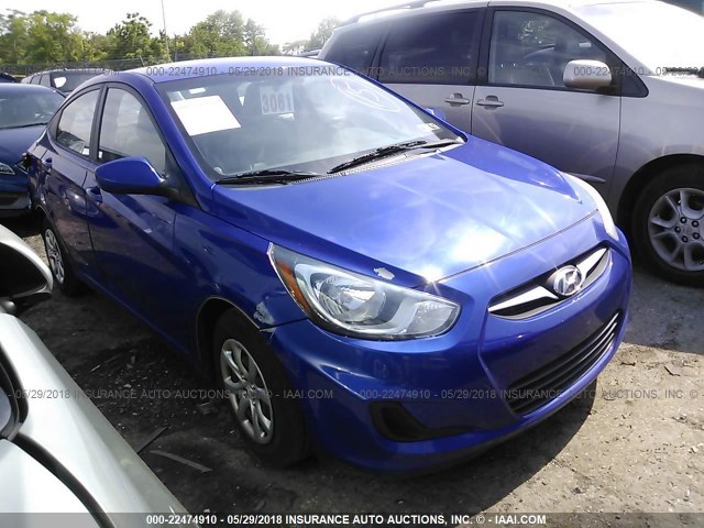 KMHCT4AE5CU122335 - 2012 HYUNDAI ACCENT GLS/GS BLUE photo 1