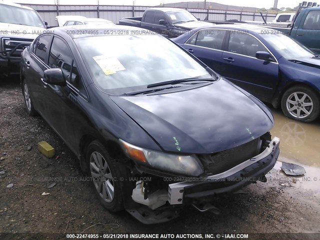 2HGFB2F98CH505422 - 2012 HONDA CIVIC EXL 黑色 照片 1