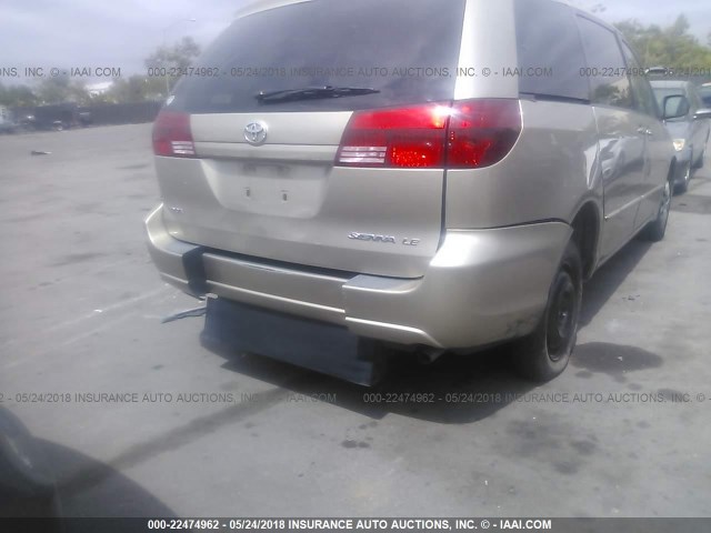 5TDZA23C65S354079 - 2005 TOYOTA SIENNA CE/LE GOLD photo 6