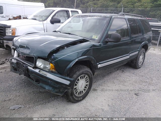 1GKDT13W9T2545156 - 1996 GMC JIMMY GREEN photo 2