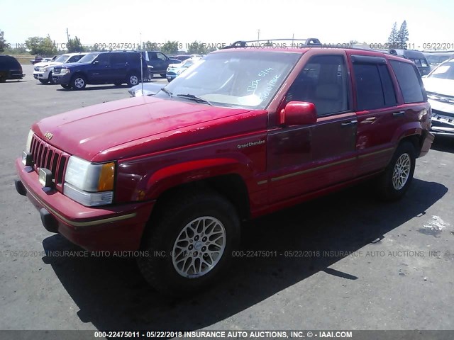 1J4GZ78Y6SC664032 - 1995 JEEP GRAND CHEROKEE LIMITED/ORVIS RED photo 2