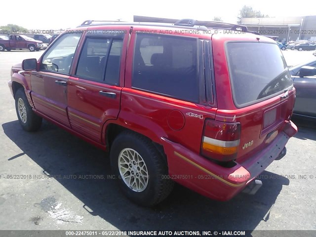 1J4GZ78Y6SC664032 - 1995 JEEP GRAND CHEROKEE LIMITED/ORVIS RED photo 3
